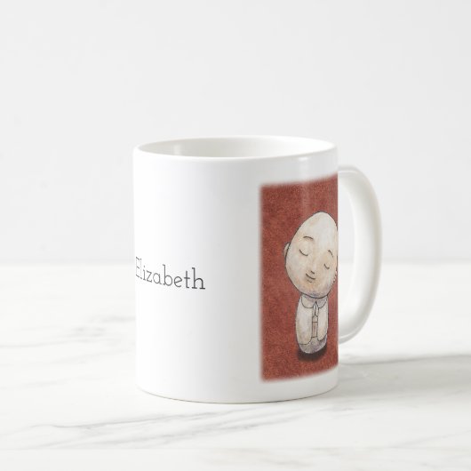 Jizo Art Kindness Mitgefühl Meditation Custom Kaffeetasse (VorderseiteRechts)