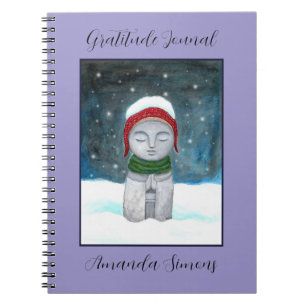 Jizo Buddha Kunst mit individuellem Namen und Tite Notizblock