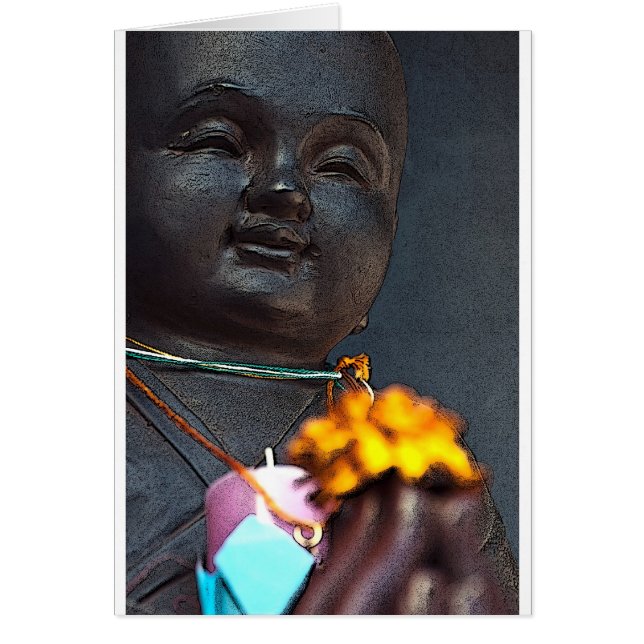 Jizo Buddha mit Marigold Offering (Vorne)