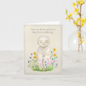 Jizo Buddha Mitgefühl Kindness Beileid wird gut Karte (Gelbe Blume)
