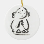 Jizo der Mönch Keramikornament (Vorne)