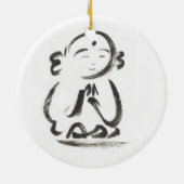 Jizo der Mönch Keramikornament (Hinten)