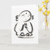 Jizo Die leere Grußkarte des Mönchs Karte (Gelbe Blume)
