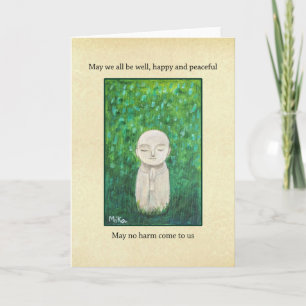 Jizo Kunst Buddhismus Gebet Empathie Gute Besserun Karte