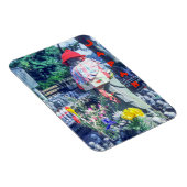 Jizo-Mönchsstatue mit Bib und Hut - Japan Magnet (Rechte Seite)