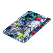 Jizo-Mönchsstatue mit Bib und Hut - Japan Magnet (Linke Seite)