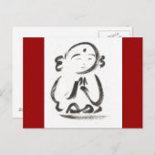 Jizo Red Postcard Postkarte (Vorne/Hinten)