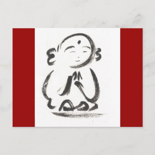 Jizo Red Postcard Postkarte (Vorderseite)