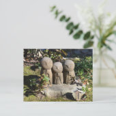 Jizo Statues: Hase Temple, Japan Postkarte (Stehend Vorderseite)