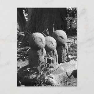 Jizo Statues, Hase Temple: Kamakura, Japan Postcar Postkarte