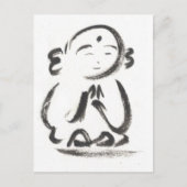 Jizo the Monk Postcard in Weiß Postkarte (Vorderseite)