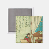 JJ Audubon auf einer Reise nach Japan entdeckt ein Magnet (Vorderseite/Rückseite)