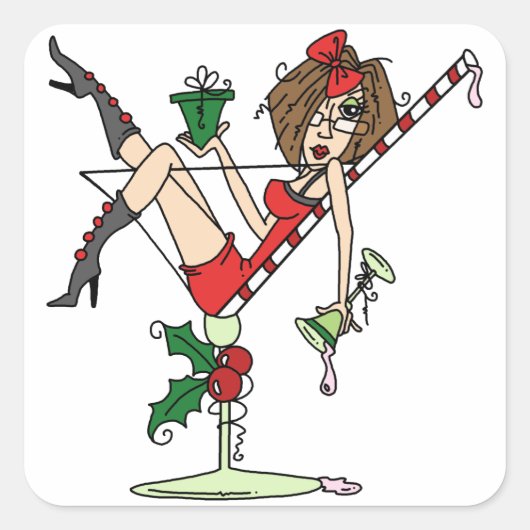 JJ Cheers Quadratischer Aufkleber (Vorderseite)