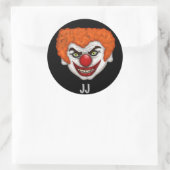 JJ, der Creepy Clown | Halloween Fun Runder Aufkleber (Tasche)