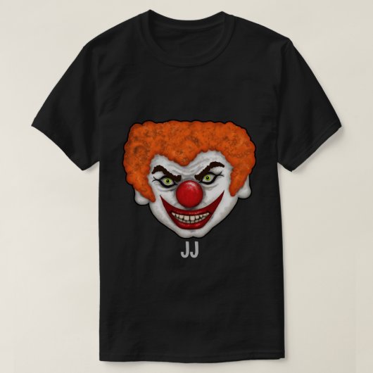 JJ die Creepy Faced Clown | Halloween Fun T-Shirt (Design vorne)