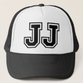 "JJ" Monogramm Truckerkappe (Vorderseite)