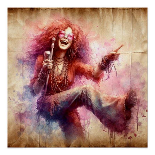 JJ singt auf Bühne Poster (Vorderseite)