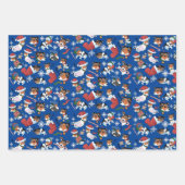 JJ Weihnachtsmuster_ Christmas_Blue Geschenkpapier Set (Vorderseite)