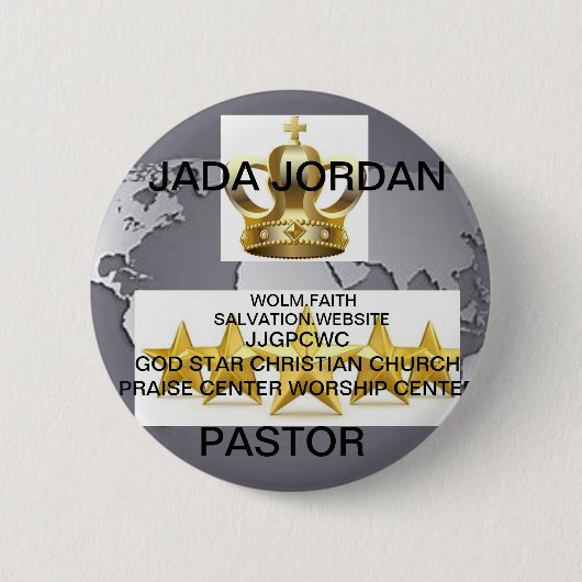 JJGPCWC GOD STAR CHRISTLICH CHURCH ABZEICHEN ERASE BUTTON (Vorderseite)