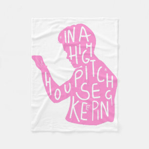 JJs Silhouette-Haushaltszitat in Pastellrosa Fleecedecke