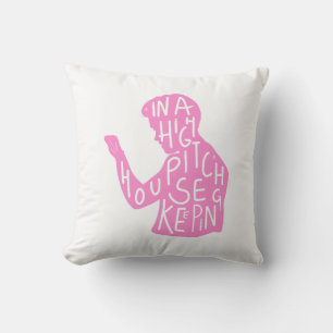 JJs Silhouette-Haushaltszitat in Pastellrosa  Kissen