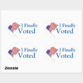 JK16 APPAREL - Ich habe schließlich abgestimmt (Wä Ovaler Aufkleber (Blatt)