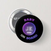JK 2022 Abzeichen Baby On Board Bigger Letters Button (Vorne & Hinten)