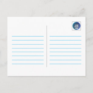 JK 2023 Benutzerdefinierter Text mit blauer Doppel Postkarte