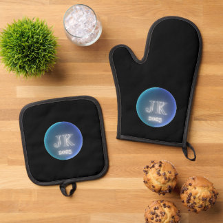 JK 2023 Oven Mitts Pot Holder Ofenhandschuh & Topflappen-Set