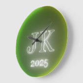 JK 2025 Green Yellow Wall Clock Große Wanduhr (Winkel)