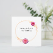 JKG Miel Dore Wedding Invitation (Stehend Vorderseite)