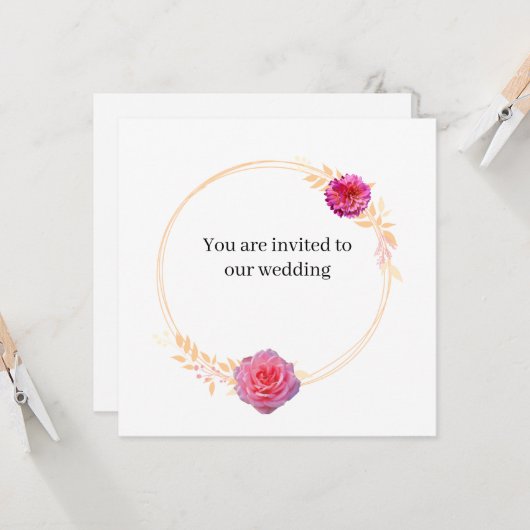 JKG Miel Dore Wedding Invitation (Vorderseite/Rückseite Beispiel)