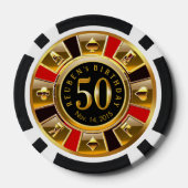 JL Vegas Casino Chip Red & Black (Rückseite)