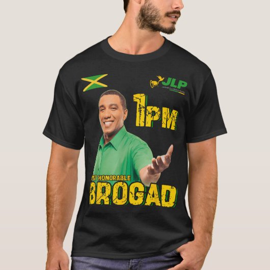 Jlp 1Pm Brogad Jamaica Labour Party Laborite T-Shirt (Vorderseite)