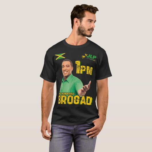 Jlp 1Pm Brogad Jamaica Labour Party Laborite T-Shirt (Vorne ganz)