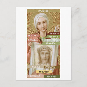 JM 60 (St. Veronica of Jerusalem) Farbpalette Postkarte
