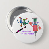 JMCdesign COVID Vaccine Liebe Hurts Button (Vorne & Hinten)