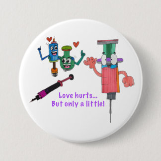JMCdesign COVID Vaccine Liebe Hurts Button