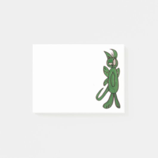 JMCdesign merkt grüner Hundposten-it® 4 x 3 Post-it Klebezettel (Vorderseite)