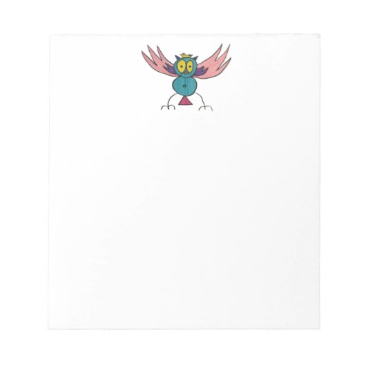 JMCdesign Owl 5,5" x 6" Notepad - 40 Seiten Notizblock (Vorderseite)
