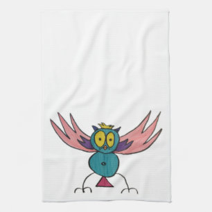 JMCdesign rosa Eulen-Geschirrtuch 16" x 24" Handtuch