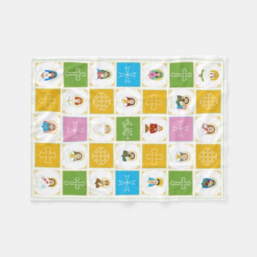 JMJ Niedlich Saint Quilt Fleecedecke (Vorderseite (Horizontal))