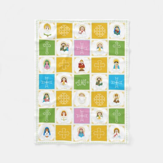 JMJ Niedlich Saint Quilt Fleecedecke (Vorderseite)