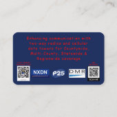 JML Communications Business Terminkarte (Rückseite)