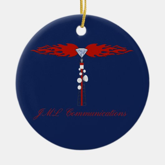 JML Communications Feiertag Keramik Ornament (Vorne)