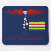 JML Communications Tower Logo & RSRP Signal Streng Mousepad (Vorne)