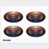 JMR - Crystal Scarab Ovaler Aufkleber (Blatt)