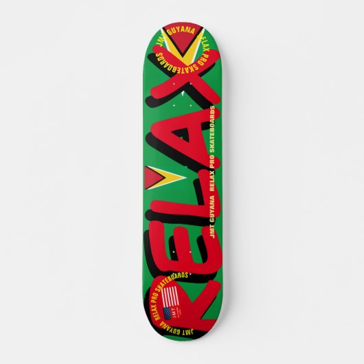 JMT GUYANA  ENTSPANNT  !! 7 3/4" Skateboard Deck (Vorne)