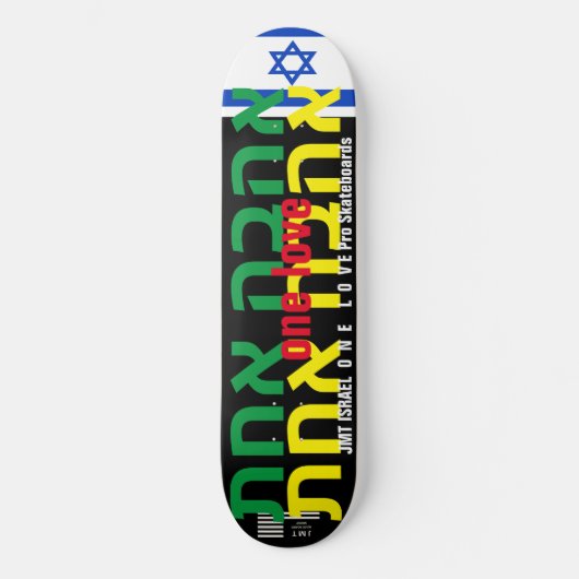 JMT ISRAEL 1 8 1/4" LIEBE Skateboarddecke Skateboard (Vorderseite)