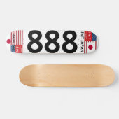 JMT JAPAN 888 7 3/4" Skateboard Deck (Horizontal)